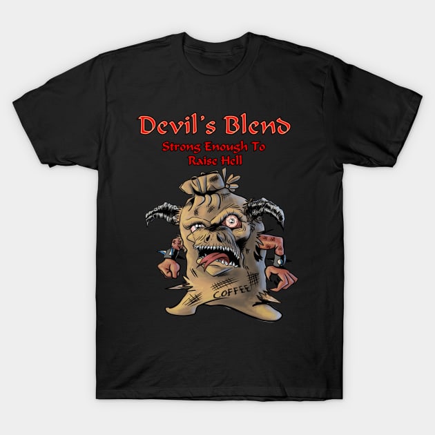Devil's Blend Coffee T-Shirt by Aillen Artworks